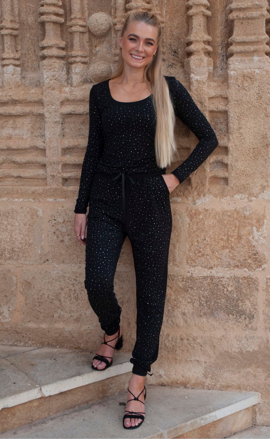 Liberte Top - Alma LS Turn - Black Simili