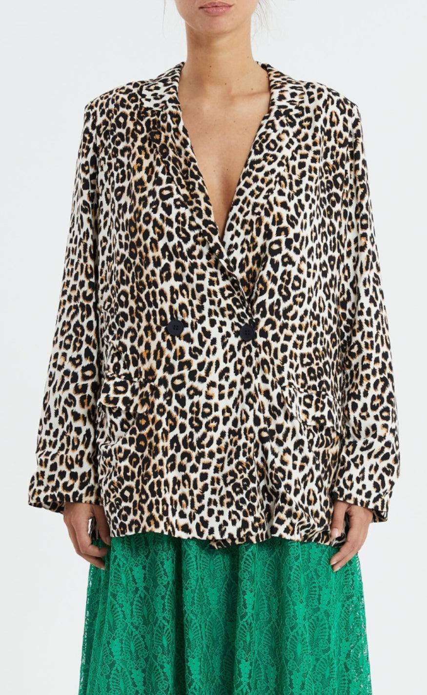 Lollys Laundry Blazer - Jolie - Leopard Print