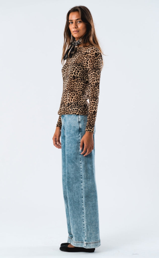 Lollys Laundry Bluse - Irie - Leopard Print