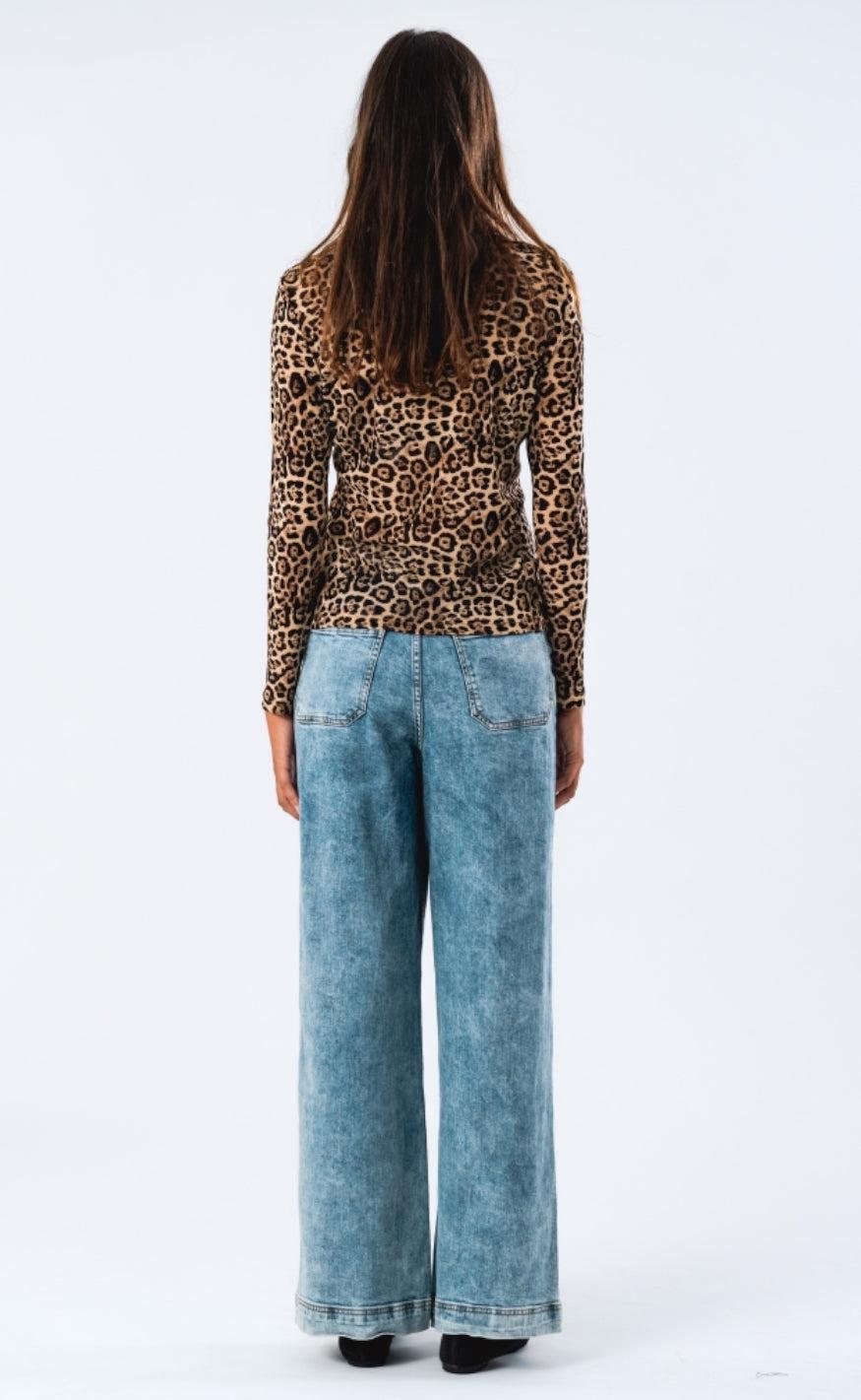 Lollys Laundry Bluse - Irie - Leopard Print