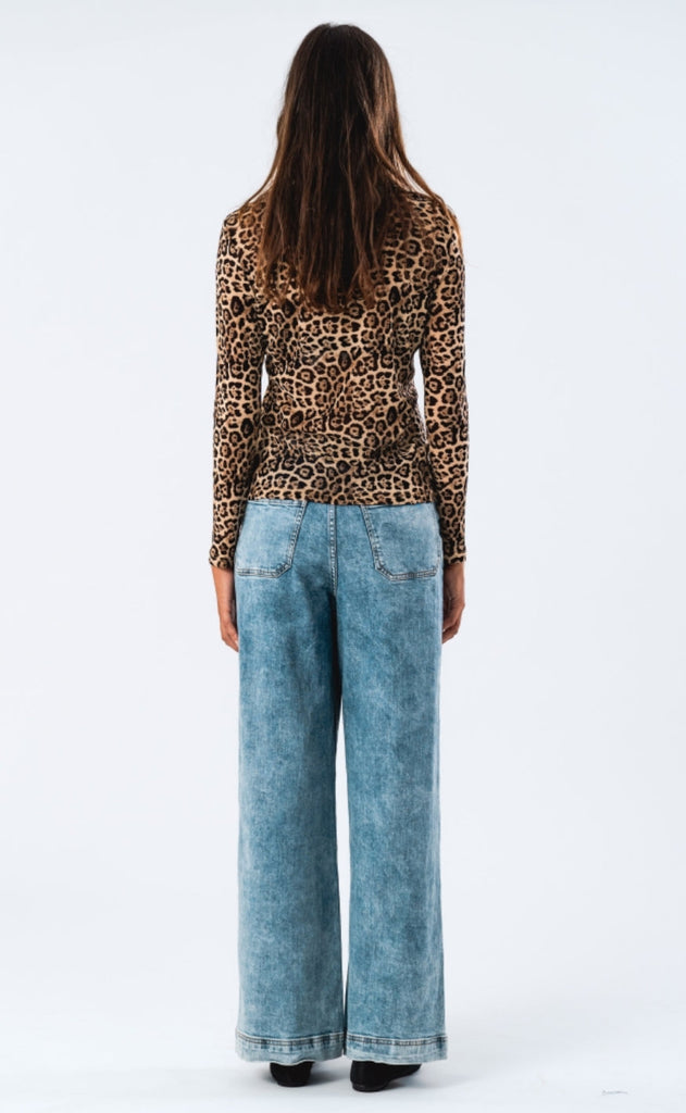 Lollys Laundry Bluse - Irie - Leopard Print