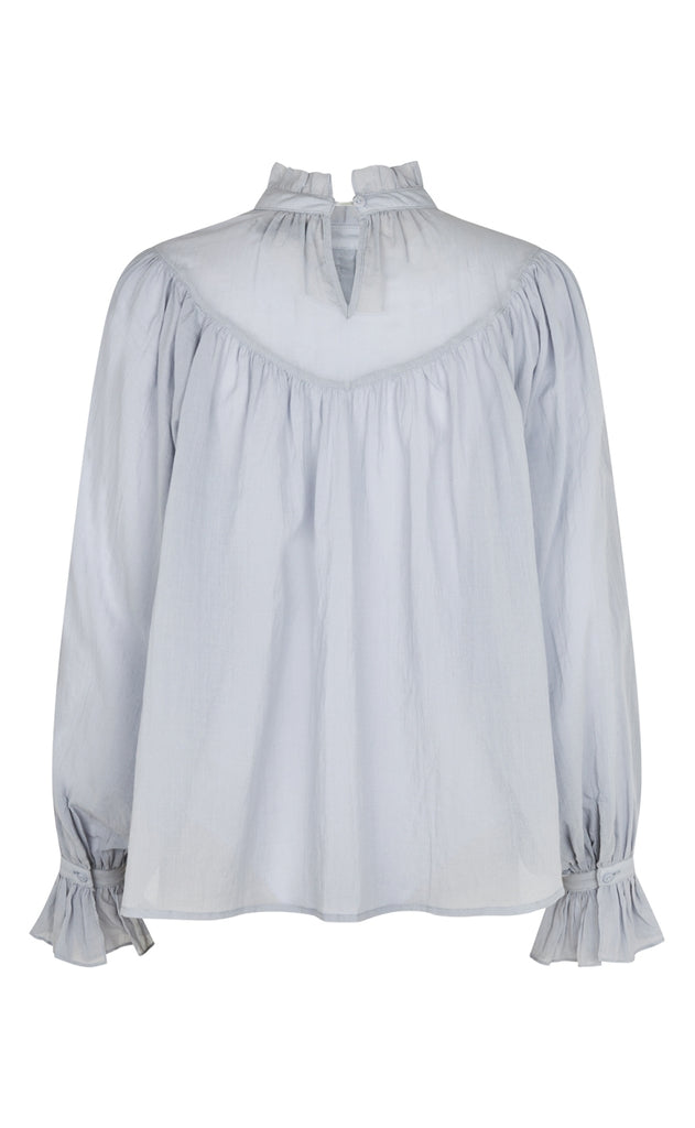 Lollys Laundry Bluse - Presley - Dusty Blue