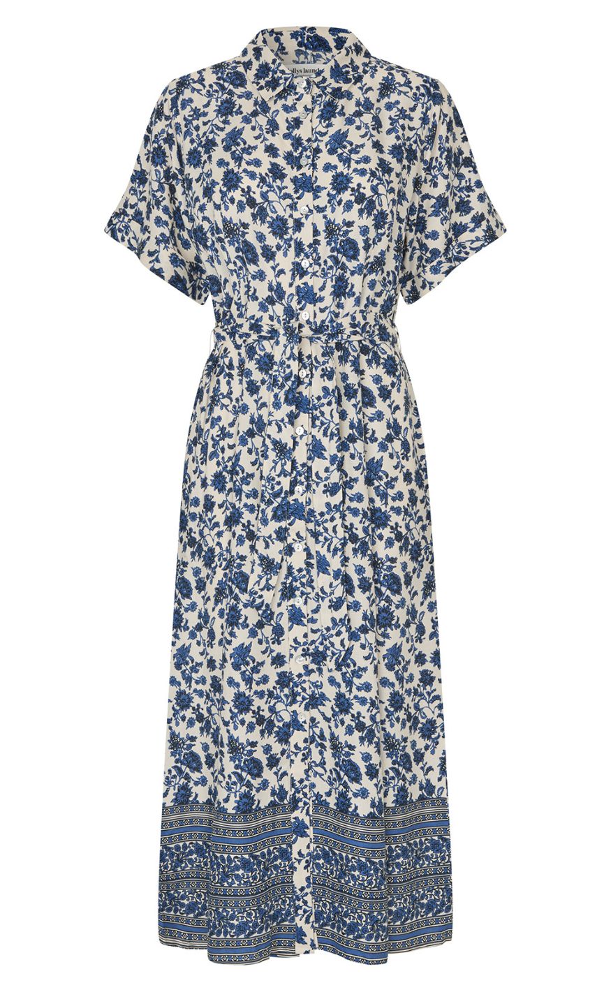 Lollys Laundry Kjole - Blake Midi - Blue
