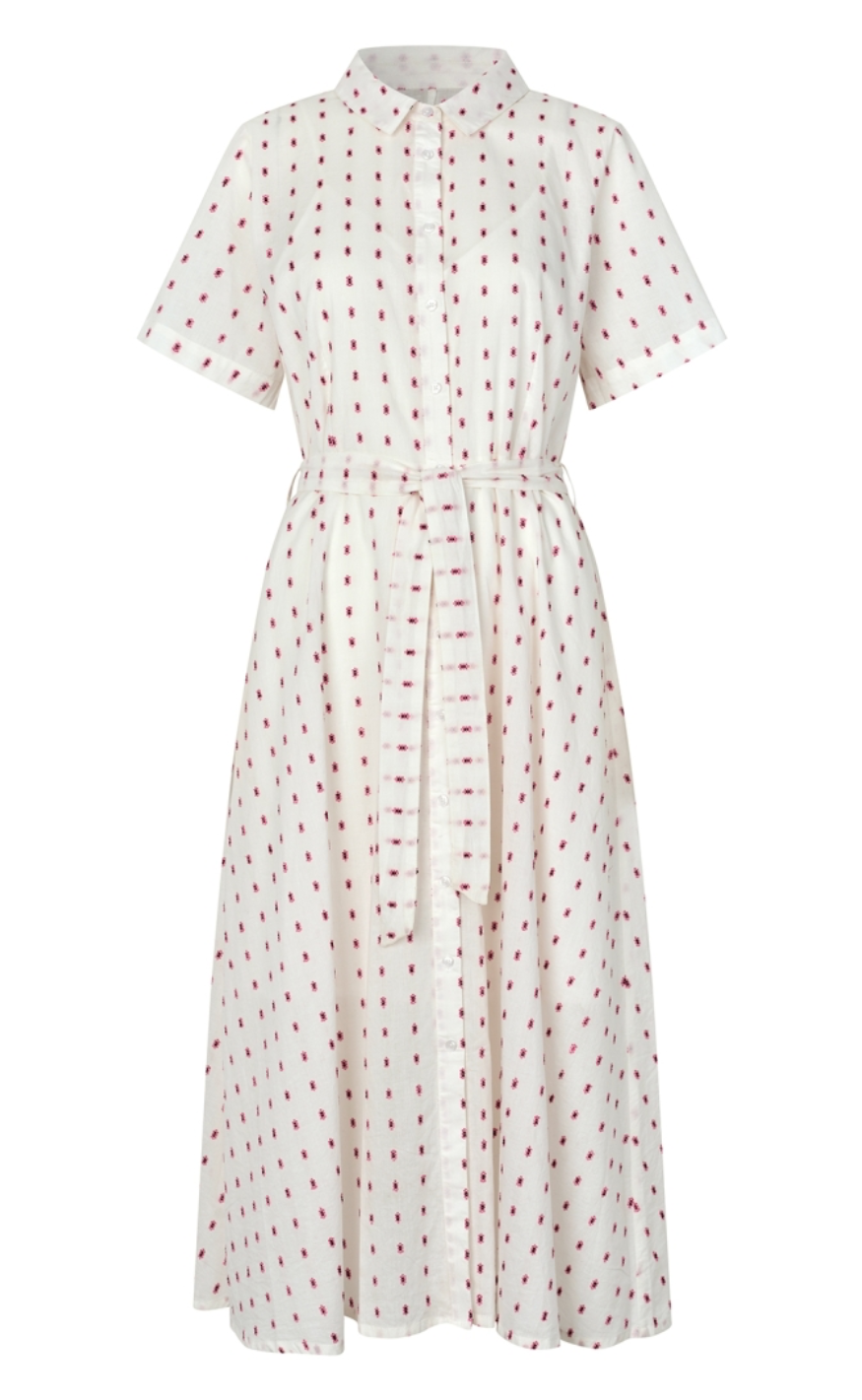 Lollys Laundry Kjole - BlakeLL Midi SS - Creme