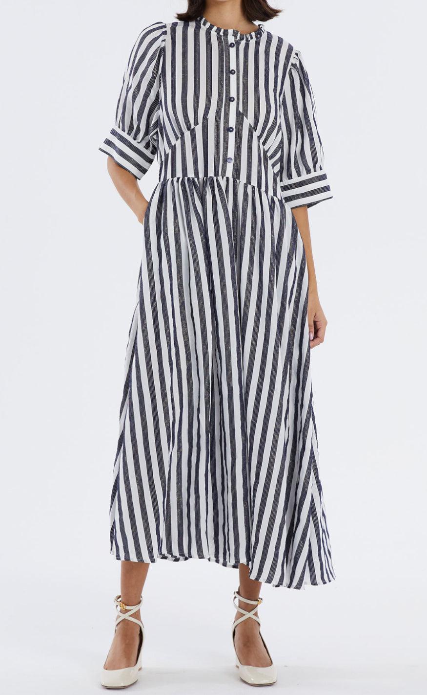 Lollys Laundry Kjole - Boston - Dark Blue