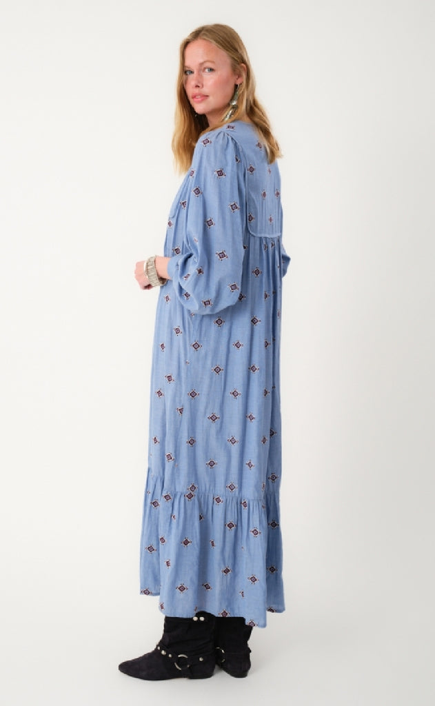 Lollys Laundry Kjole - Latour LL - Light Blue