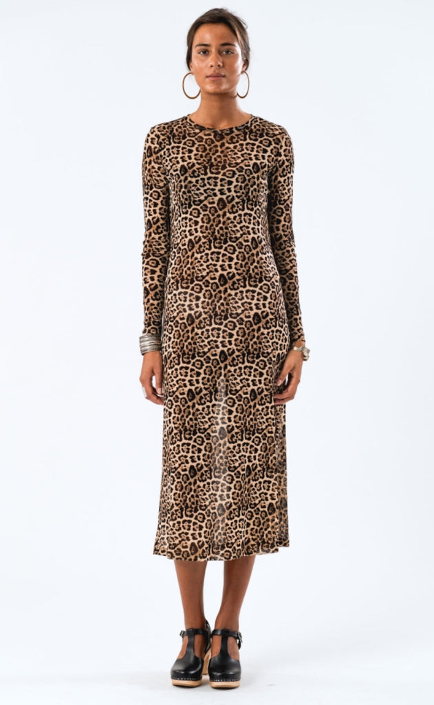 Lollys Laundry Kjole - Logan Maxi - Leopard Print