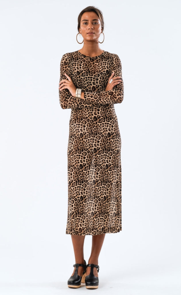 Lollys Laundry Kjole - Logan Maxi - Leopard Print