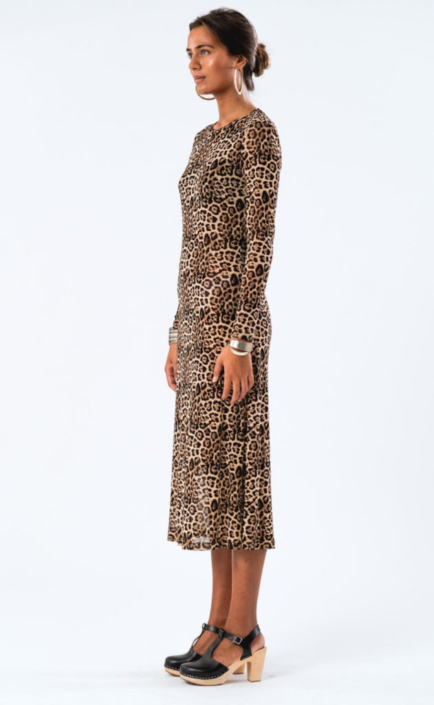 Lollys Laundry Kjole - Logan Maxi - Leopard Print