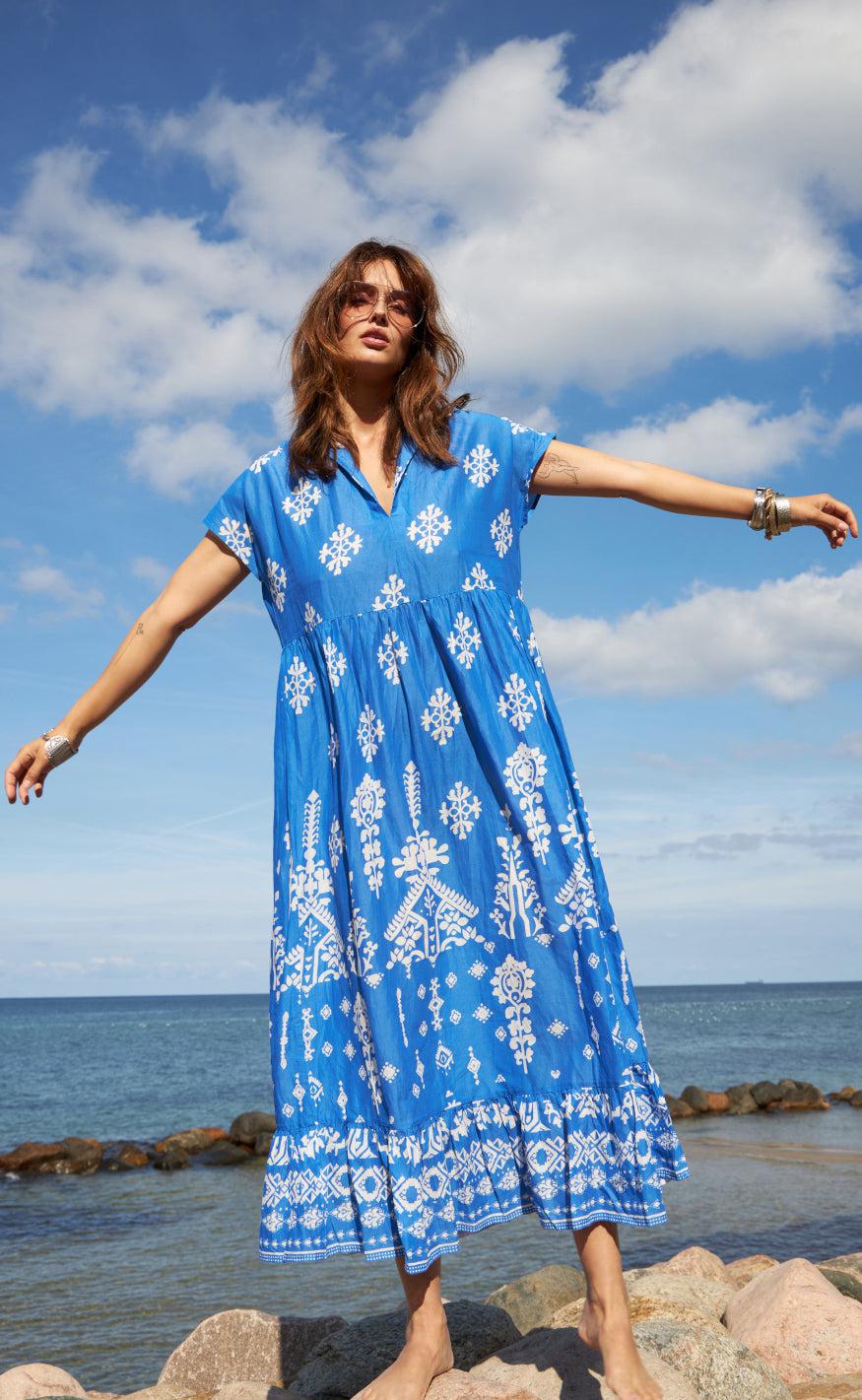Lollys Laundry Kjole - Mackay - Blue