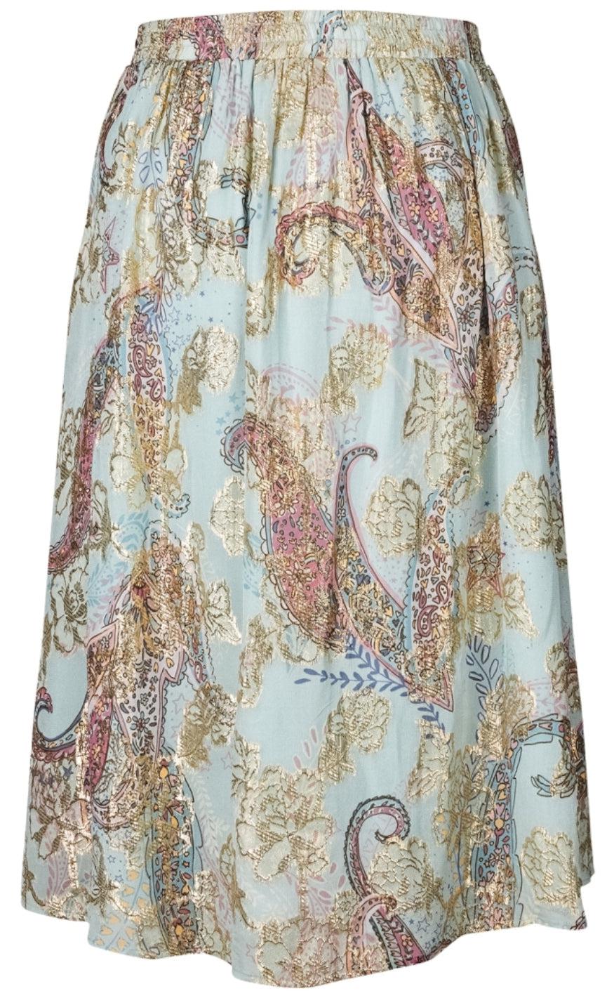 Lollys Laundry Midi Nederdel - Ella - Light Blue