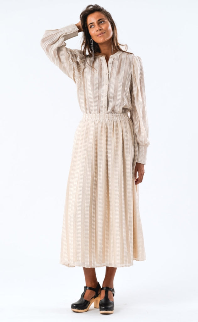 Lollys Laundry Nederdel - Akane Maxi - Creme