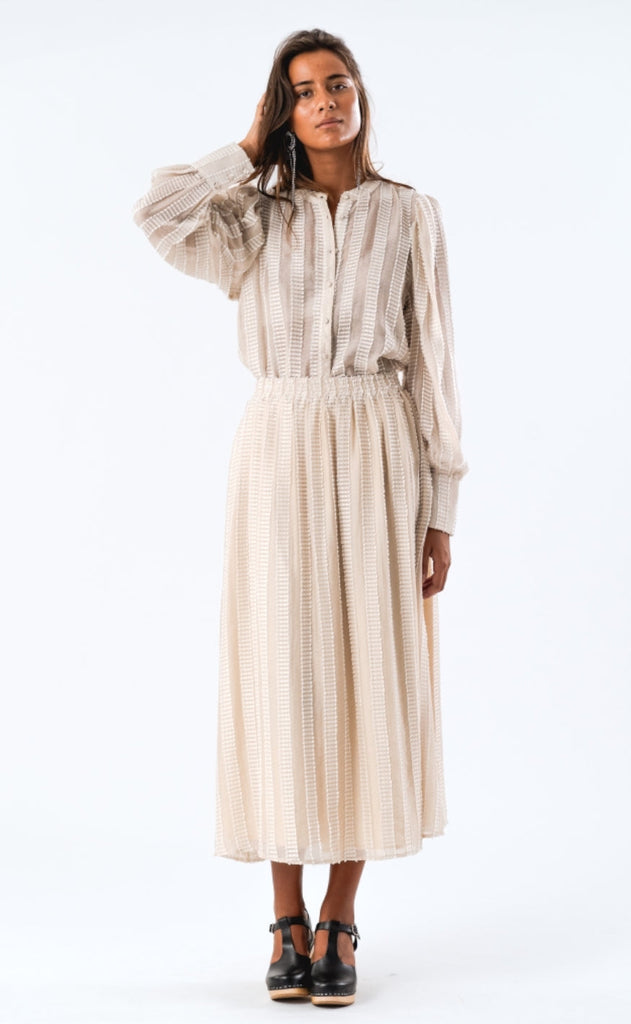 Lollys Laundry Nederdel - Akane Maxi - Creme