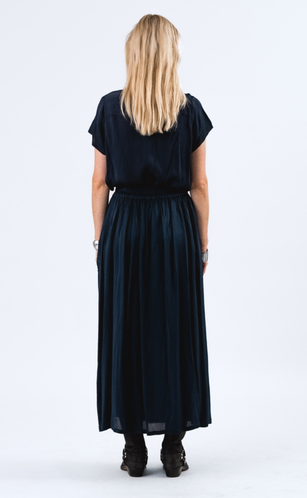 Lollys Laundry Nederdel - Akane Maxi - Dark Blue