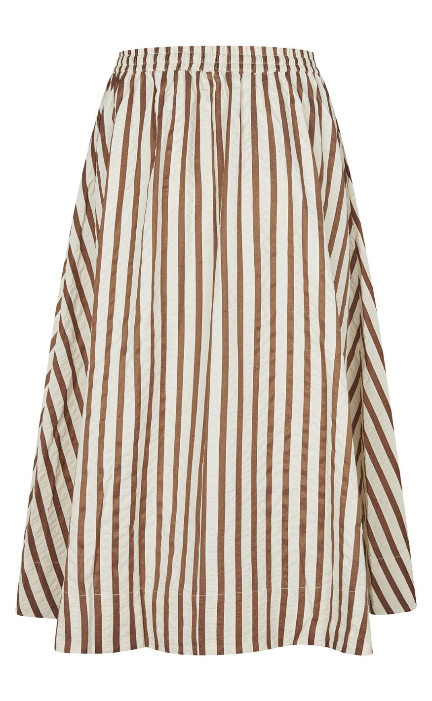 Lollys Laundry Nederdel - Bristol Midi - Dark Mokka