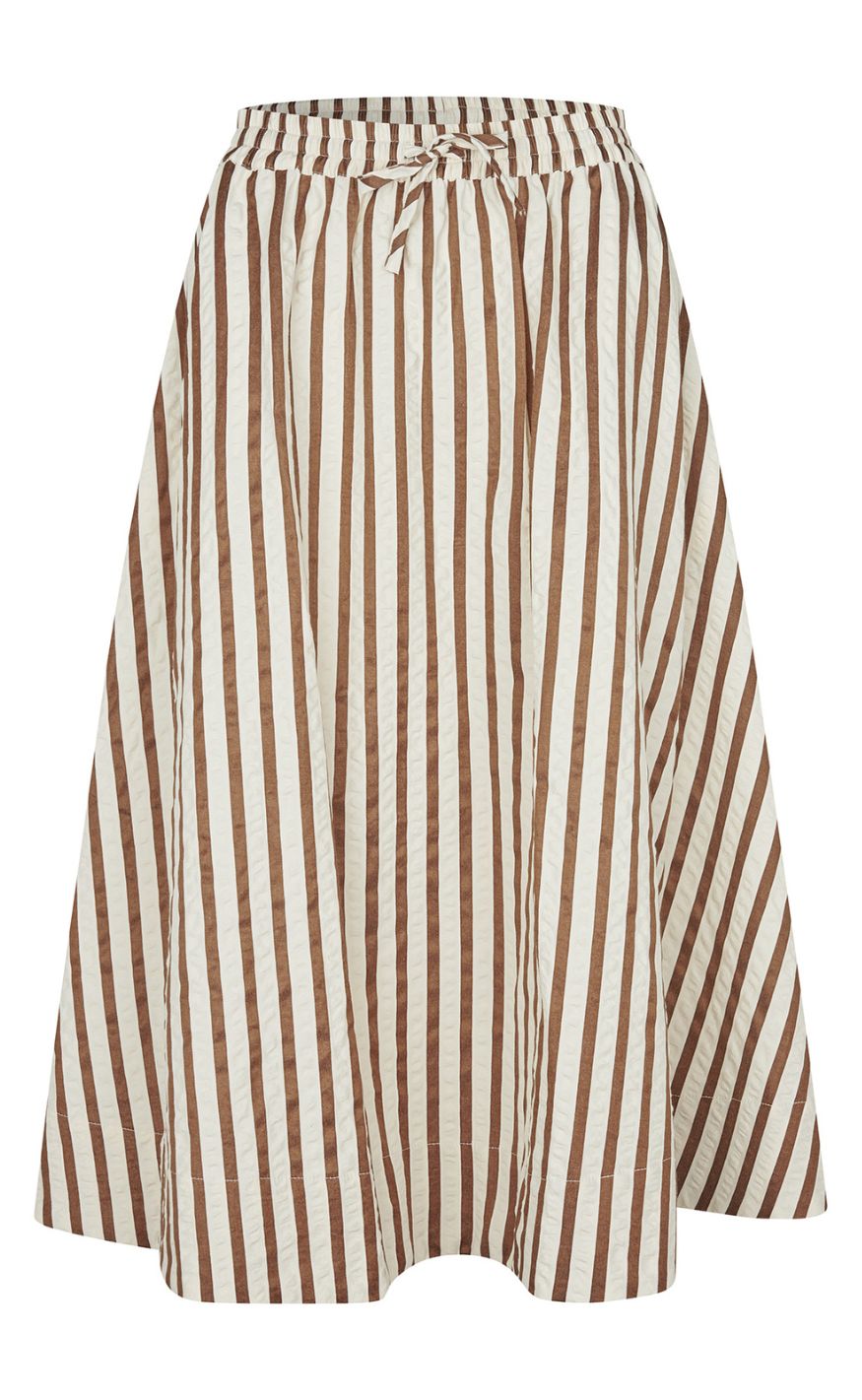 Lollys Laundry Nederdel - Bristol Midi - Dark Mokka