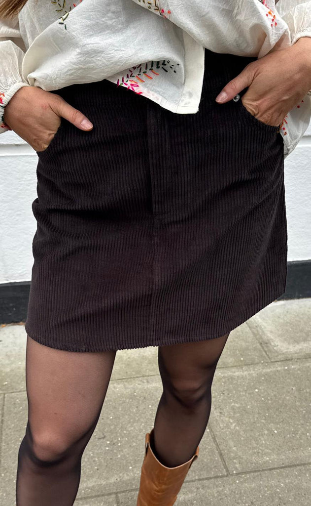 Lollys Laundry Nederdel - Eva LL - Dark Mokka