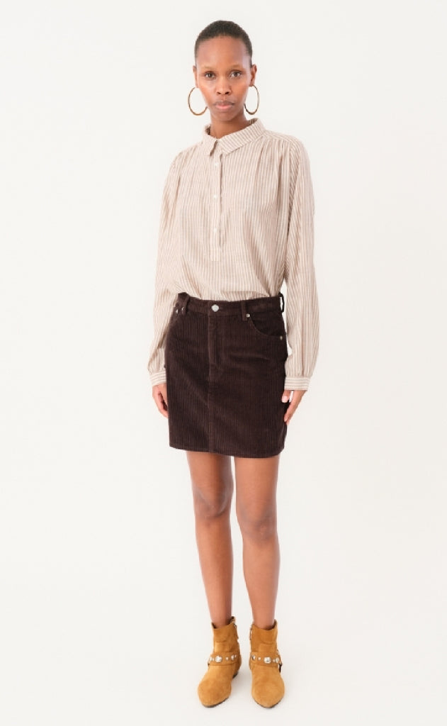 Lollys Laundry Nederdel - Eva LL - Dark Mokka