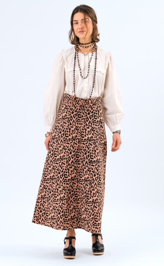 Lollys Laundry Nederdel - Luna - Leopard Print