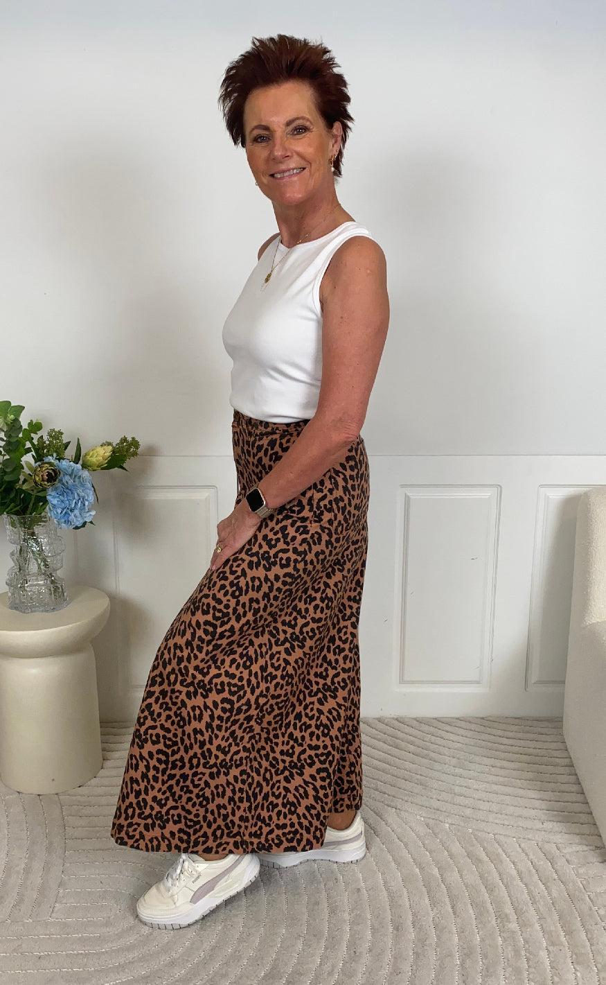 Lollys Laundry Nederdel - Luna - Leopard Print