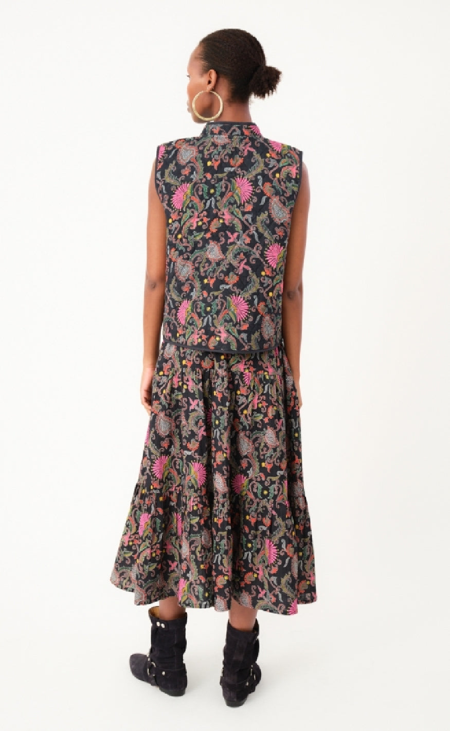Lollys Laundry Nederdel - Morning LL Midi - Flower Print