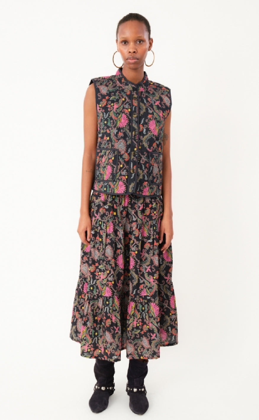 Lollys Laundry Nederdel - Morning LL Midi - Flower Print