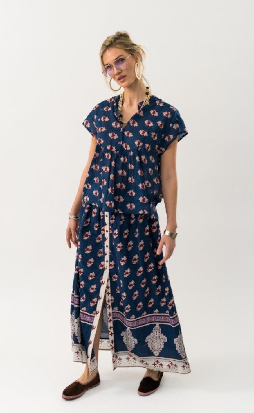 Lollys Laundry Nederdel - Rio - Dark Blue
