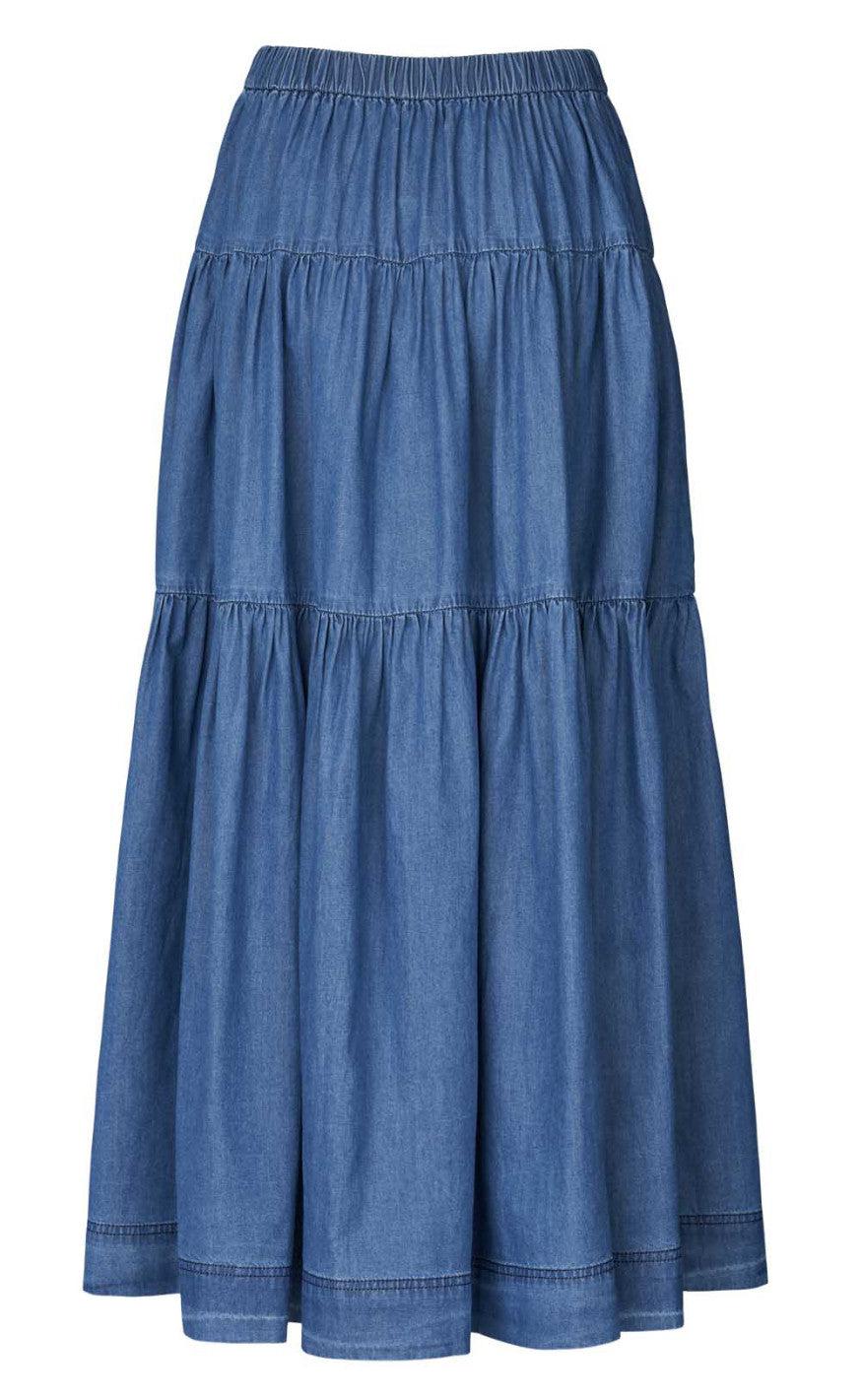 Lollys Laundry Nederdel - Sunset - Blue
