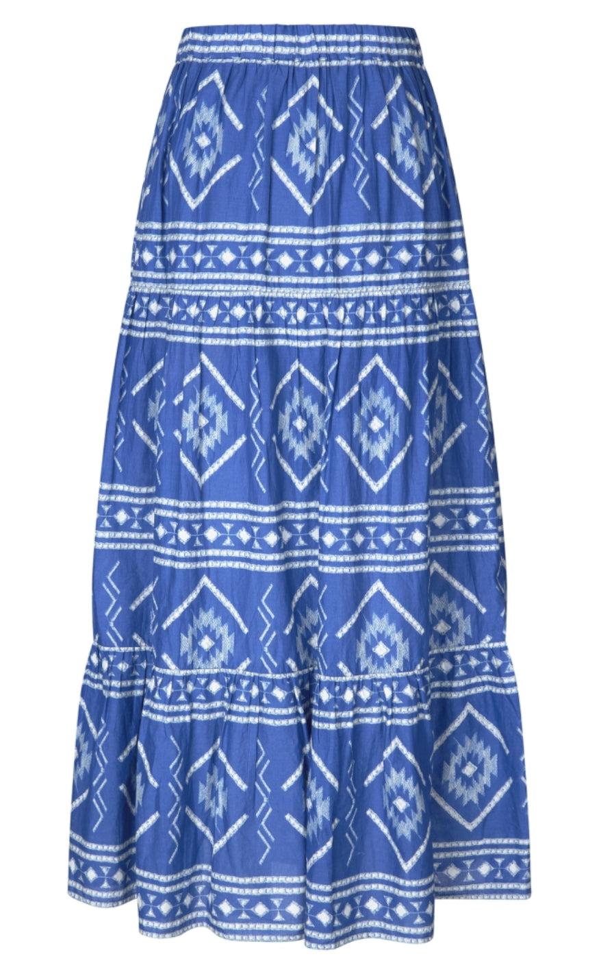 Lollys Laundry Nederdel - Sunset - Blue
