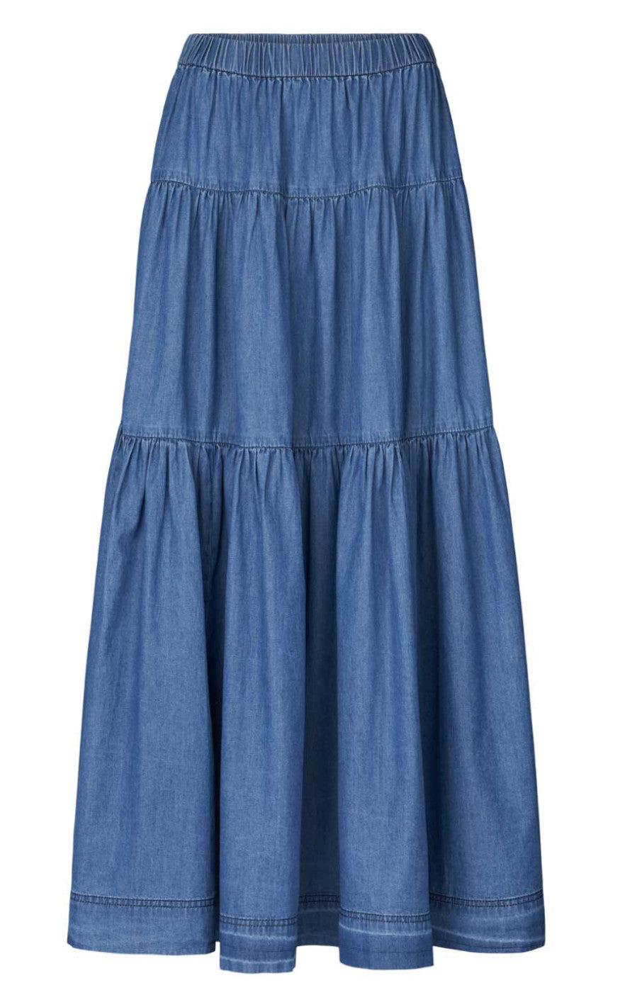 Lollys Laundry Nederdel - Sunset - Blue