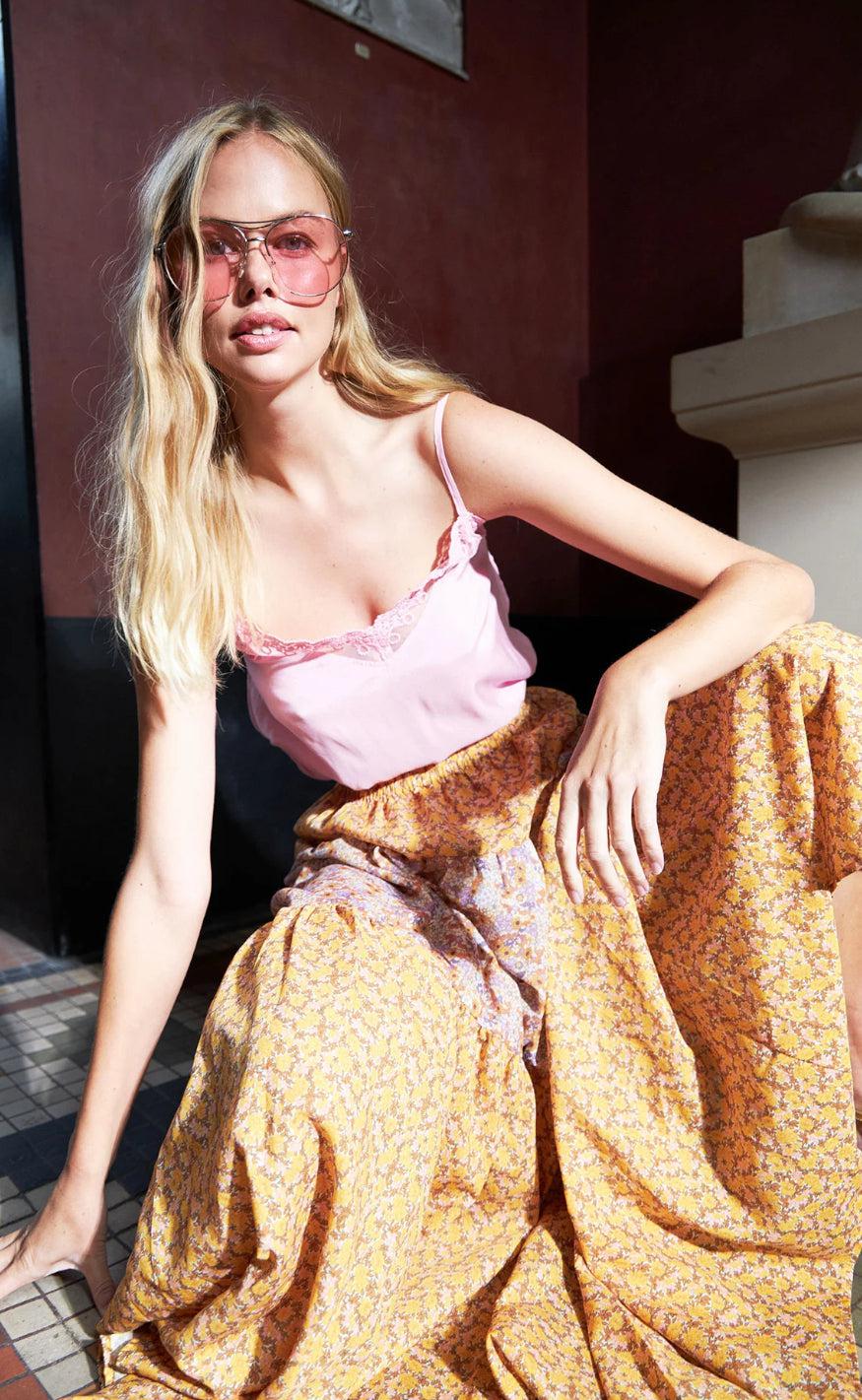 Lollys Laundry Nederdel - Sunset - Multi