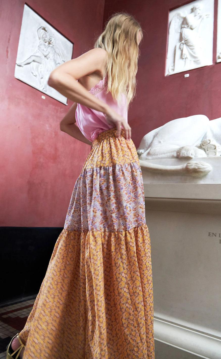 Lollys Laundry Nederdel - Sunset - Multi