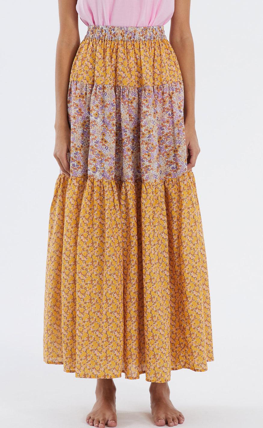 Lollys Laundry Nederdel - Sunset - Multi