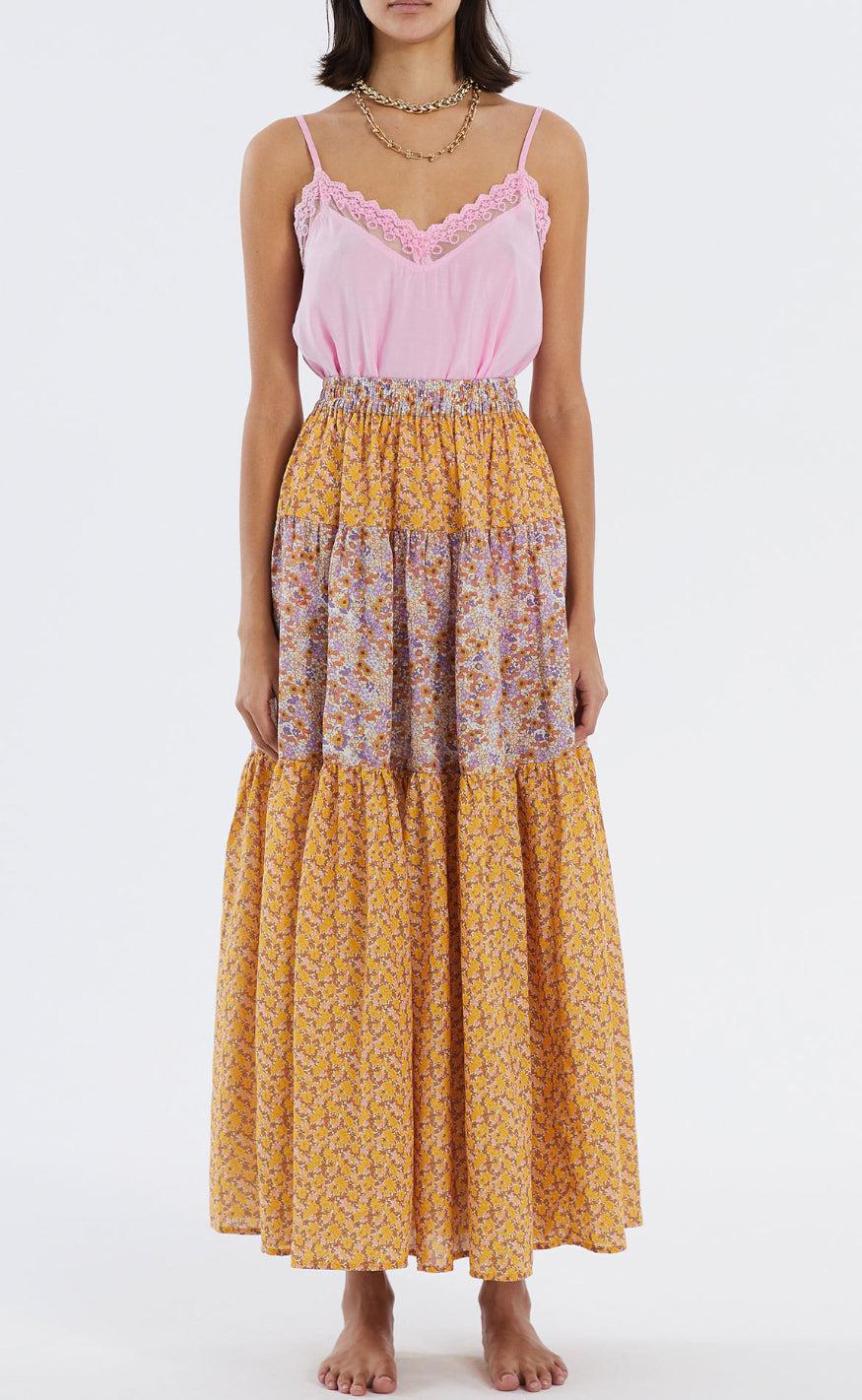 Lollys Laundry Nederdel - Sunset - Multi