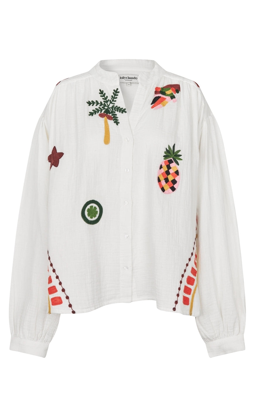 Lollys Laundry Skjorte - Scottie LS - Creme