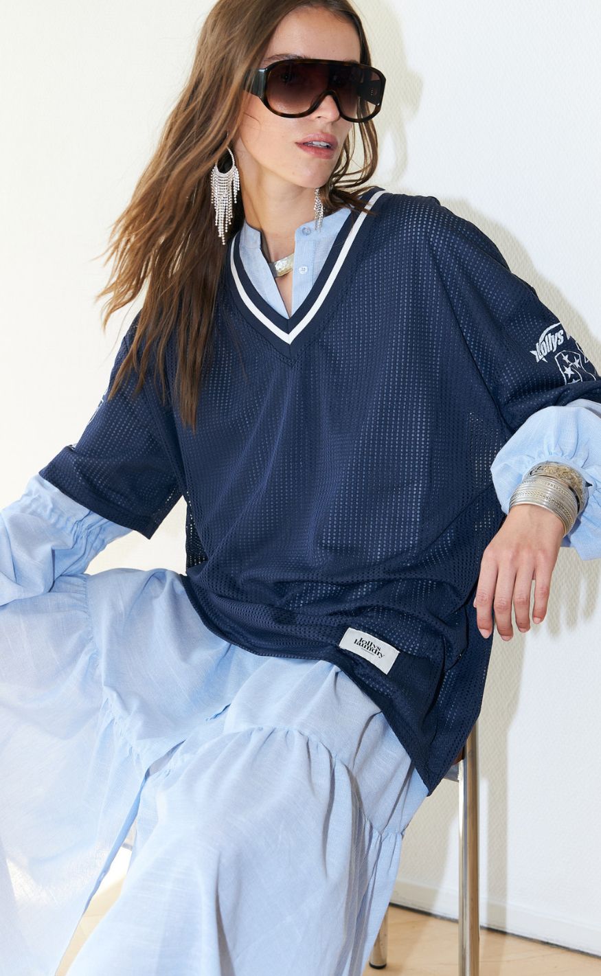 Lollys Laundry T-shirt - Kamilla Sports - Dark Blue