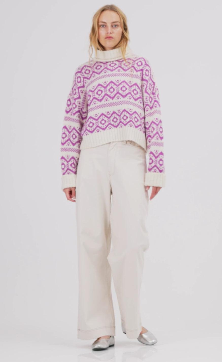 Lollys Laundry Trøje - Sina - Dark Lavender