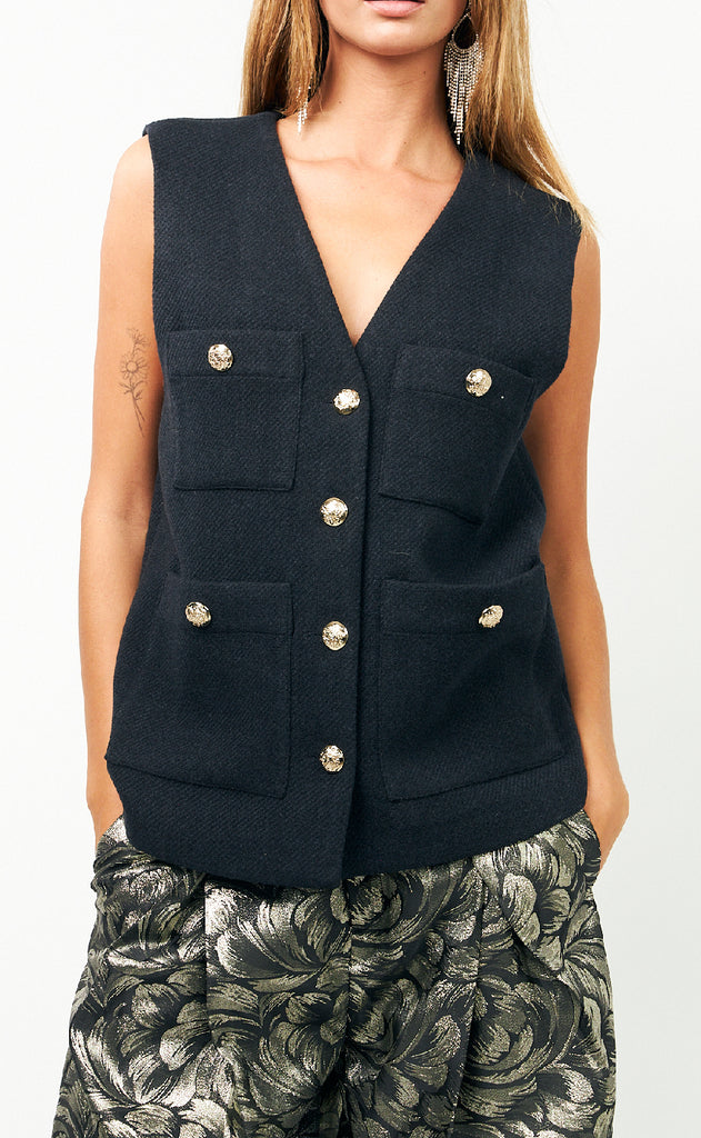 Lollys Laundry Vest - Edel - Dark Navy