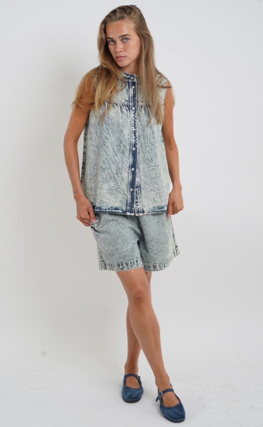 Lollys Laundry Vest - Frankie - Dusty Blue
