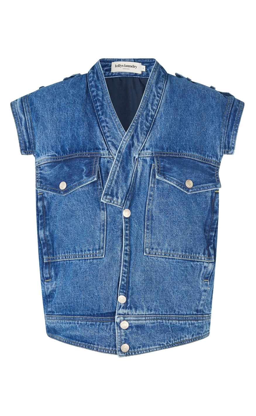 Lollys Laundry Vest - Sam - Blue
