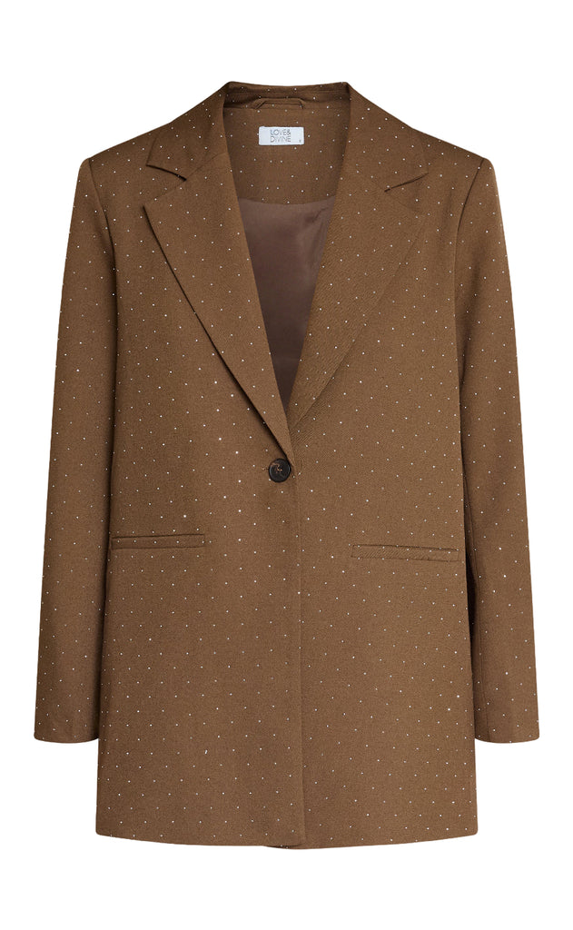 Love & Divine Blazer - Love1021-6 - Brown Rhinestone