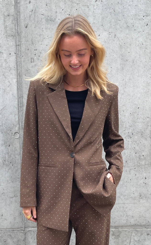 Love & Divine Blazer - Love1021-6 - Brown Rhinestone