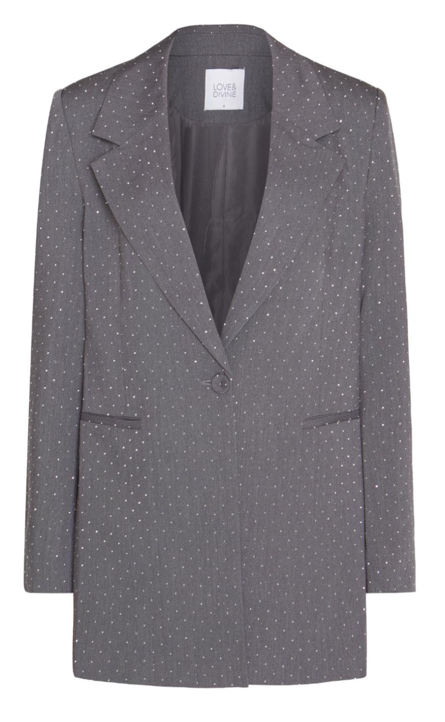 Love & Divine Blazer - Love1021 - Grey/Rhinestone