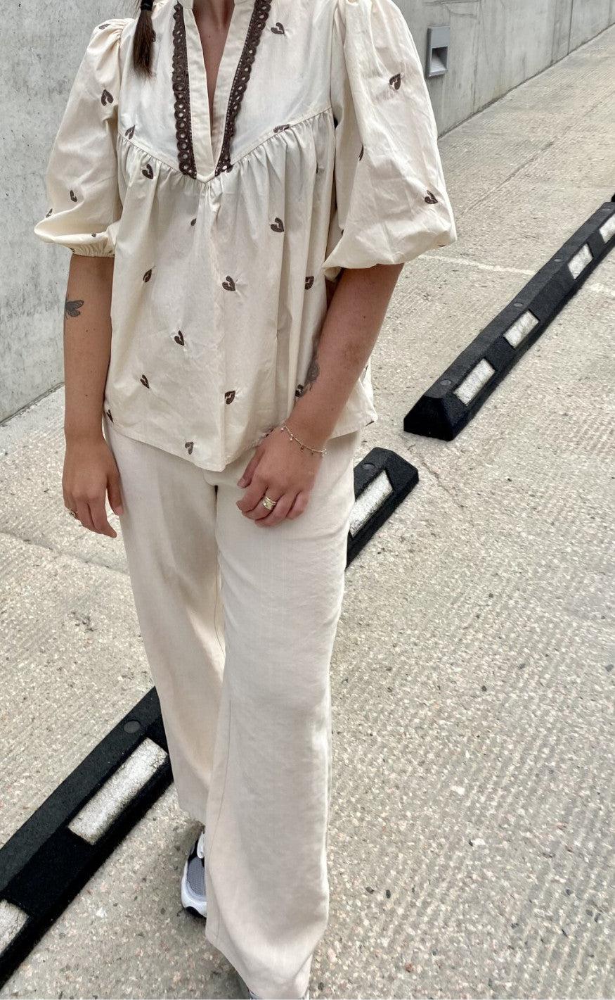 Love & Divine Bluse - Love1013 - Cream/Nut