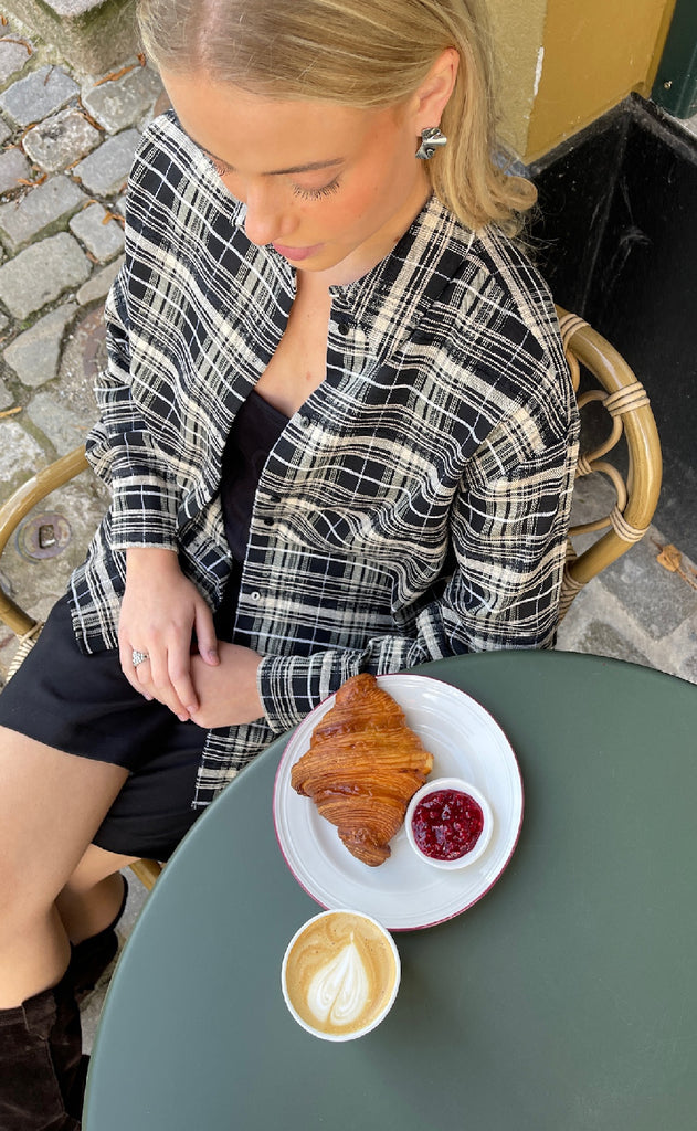 Love & Divine Bluse - Love1016-2 - Black Check