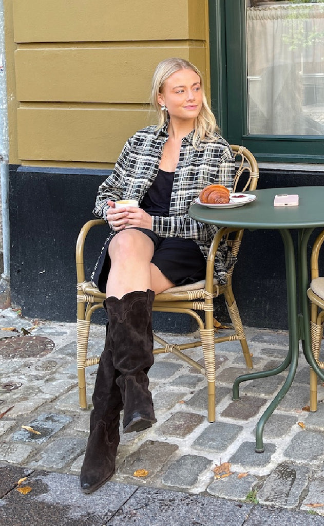 Love & Divine Bluse - Love1016-2 - Black Check