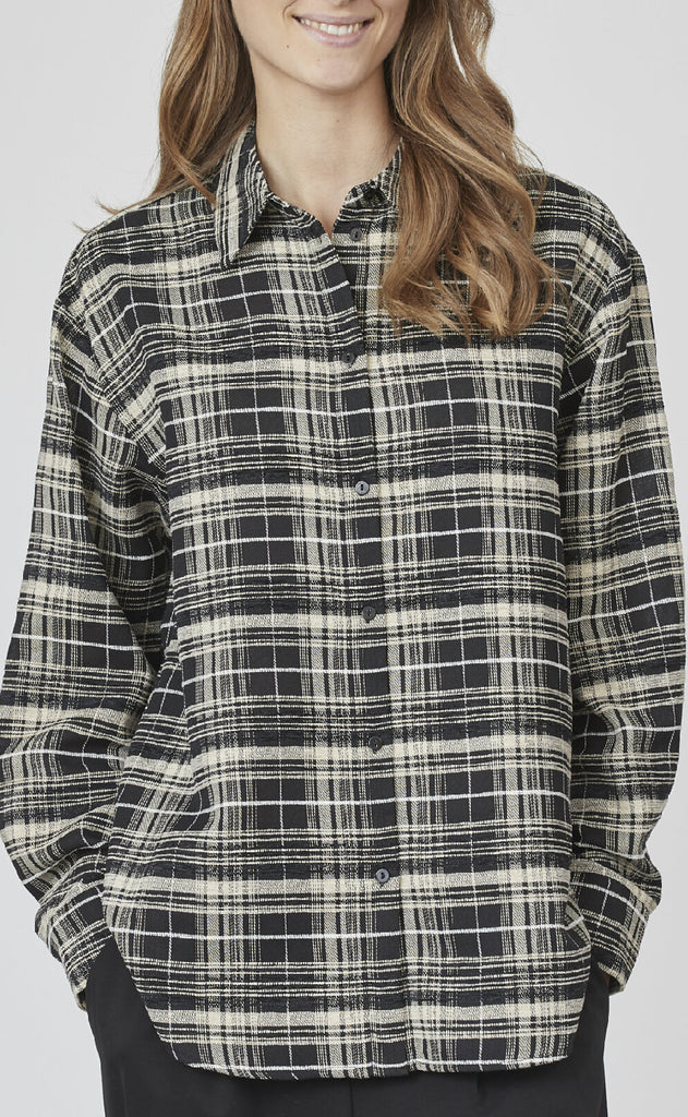 Love & Divine Bluse - Love1016-2 - Black Check