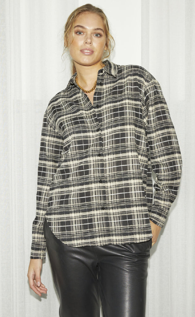 Love & Divine Bluse - Love1016-2 - Black Check