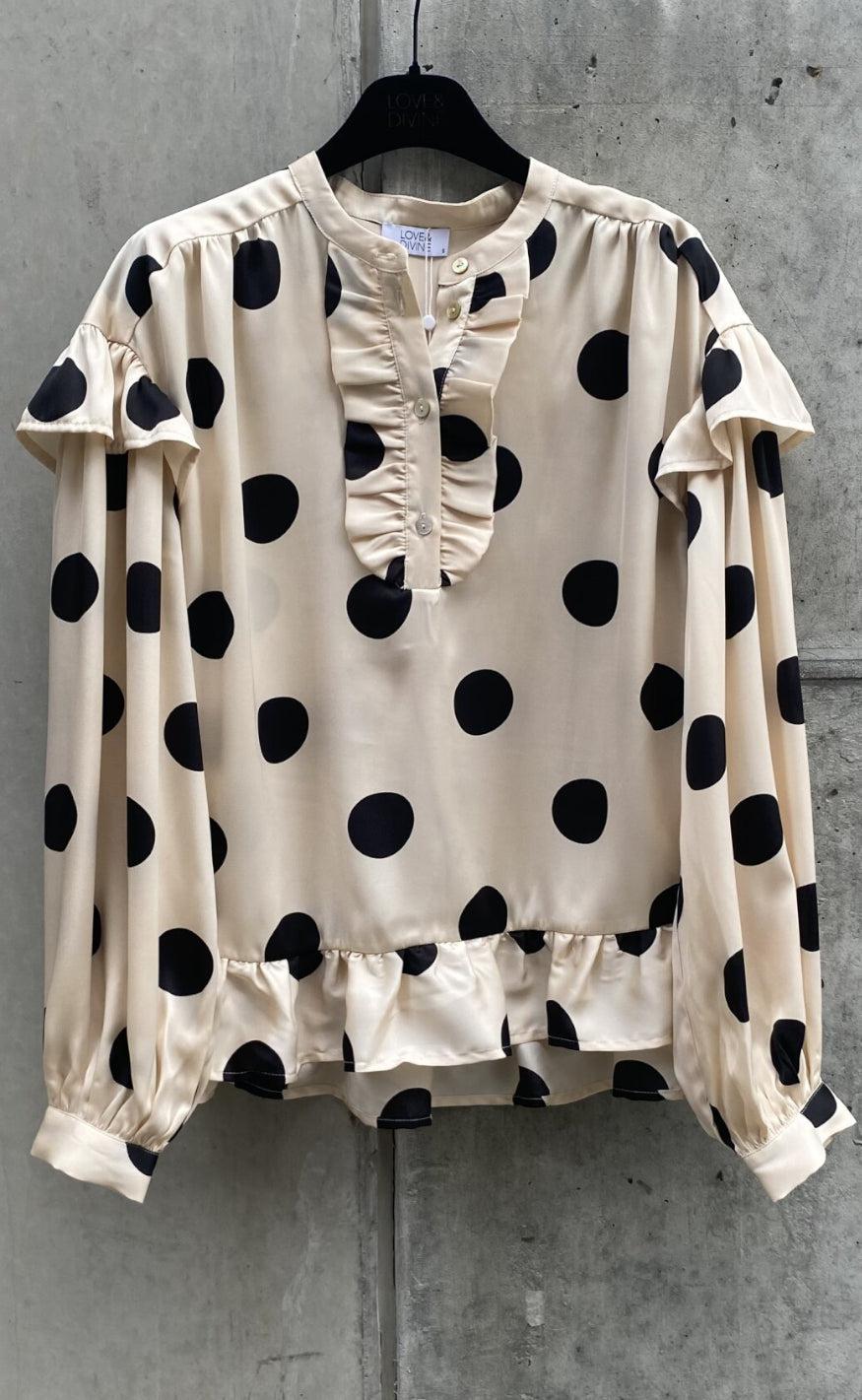 Love & Divine Bluse - Love1034-4 - Cream Dot