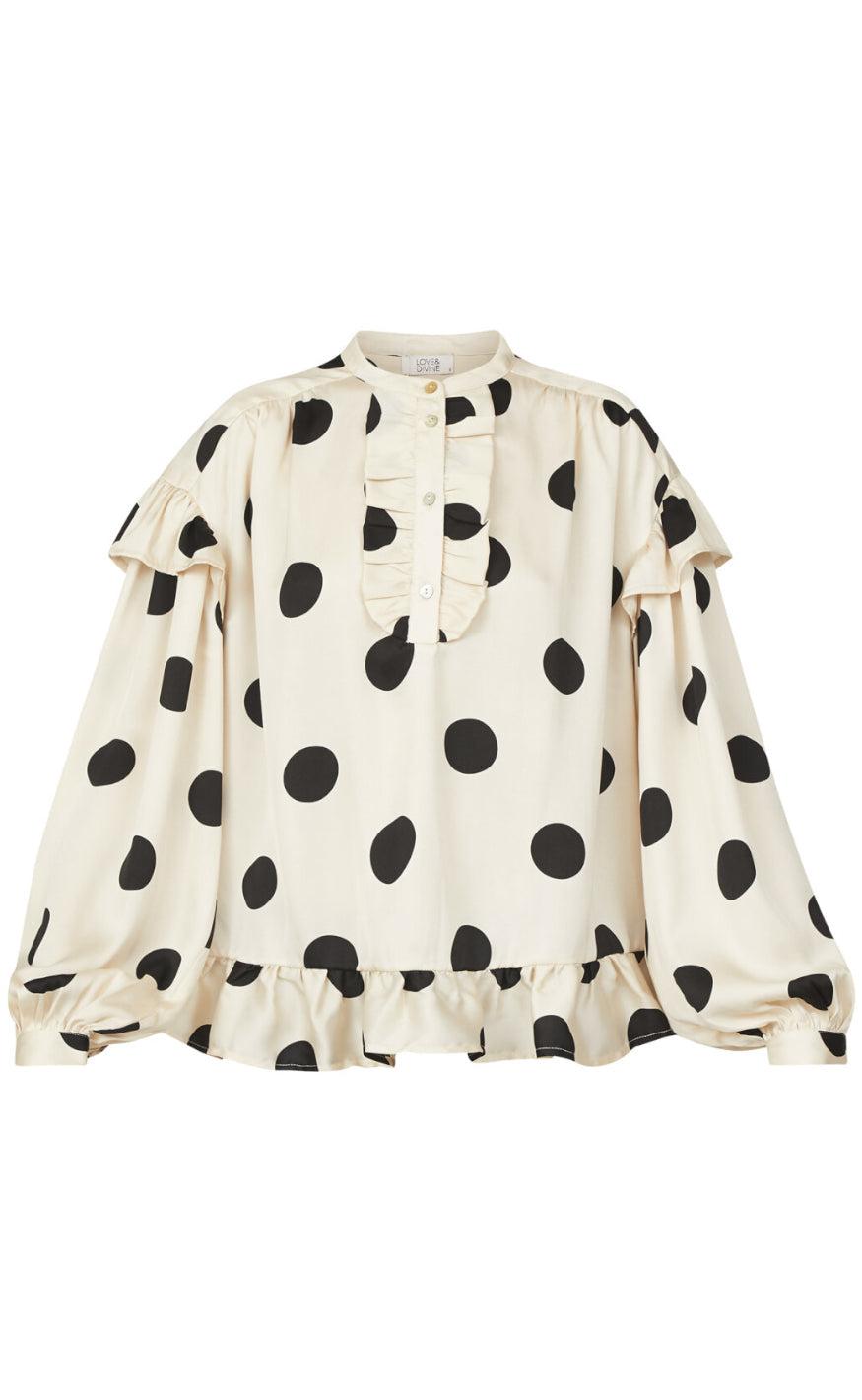 Love & Divine Bluse - Love1034-4 - Cream Dot